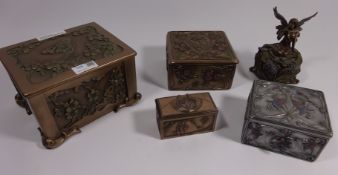 Veronese Art Nouveau style box and four other similar boxes (5) Condition Report