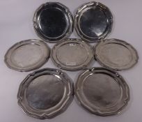 Set of eight 19th/ early 20th Century pewter plates Condition Report <a