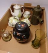 Carlton ware 'Cloisonne' ginger jar, Royal Stafford coffee set, stoneware coffee pot,