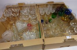 Set of six hock glasses, wine glasses, other glass sets,