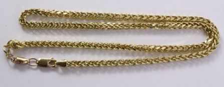 14ct gold snake chain necklace stamped 585 approx 9.