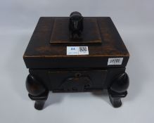 Early to mid 20th Century Middle Eastern carved oak box,