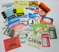 Collection of Cruise line luggage labels including P & O, Chandris, Elder Dempster,