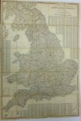 'Cruchley's New and Improved Map of England and Wales with the Principal part of Scotland',
