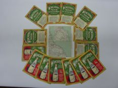Part set of Wincarnis Motor & Cyclist Maps of England Nos. 1-16 lacking No.
