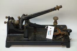 Cambridge Instrument Co. black lacquer sledge Microtome, No.