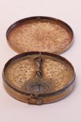 20th century Persian brass circular Astrolabe engraved with Astrological & Zodiac signs,