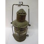 Brass ship's Anchor light by Thomas Grieve & Son H62cm Condition Report <a