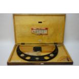 Large Moore & Wright 949X adjustable micrometer 16-20in capacity in original fitted box,