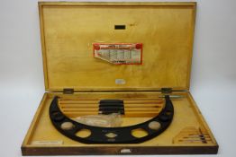 Large Moore & Wright 949X adjustable micrometer 16-20in capacity in original fitted box,