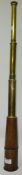 Broadhurst Clarkson & Co three draw brass Telescope,