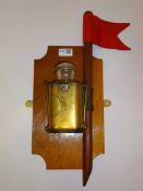 Brass float by Great Grimsby Coal Salt & Tanning Co. with illuminated top and flag.