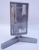 Edwards High Vacuum Gauge, with perspex cover and on tripod base,