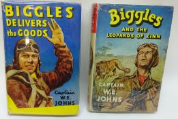 Biggles & the Leopards of Zinn & Biggles Delivers the Goods both 1st editions by Capt.