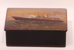 20th century Russian lacquer cigarette box,