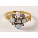 Opal silver gilt ring stamped 925 Condition Report <a href='//www.davidduggleby.