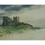 Bamburgh Castle, watercolour signed by Gordon Home (1878-1969),