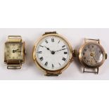 Ladies early 20th century Swiss 9ct gold wristwatch,