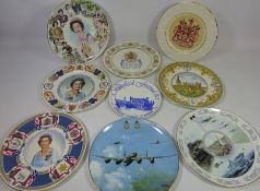 Collection of commemorative plates including Aynsley, Royal Worcester,