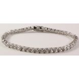 Tennis bracelet set with cubic zirconia stamped 925 Condition Report <a