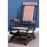 American stained beech rocking chair Condition Report <a href='//www.