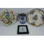 Two 19th/ early 20th Century Delft type plates,