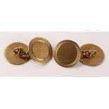 Pair of 9ct gold cuff-links London 1958 approx 5gm Condition Report <a