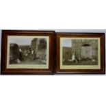 'Barn Door Fowls' and 'Making Besoms' pair of photographic prints after Frank Meadow Sutcliffe 40cm