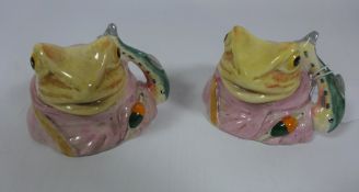 Two Beswick Beatrix Potter 'Jeremy Fisher' figures Condition Report <a