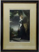 Lady Isabella Hamilton, mezzotint after L Busiere signed in pencil also with blind stamp pub.