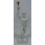 Porcelain figure of a torchbearer from the 1936 Berlin Olympics,
