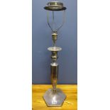 Large silverplated classical style table lamp H.