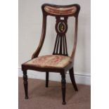 Edwardian inlaid mahogany boudoir chair Condition Report <a href='//www.