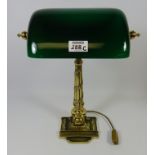 Banker's desk lamp with solid brass base Condition Report <a href='//www.