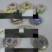 Halcyon Days and other enamel patch / trinket boxes (8) Condition Report <a