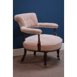 Edwardian upholstered tub shaped chair Condition Report <a href='//www.