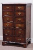 Wesley Barrell reproduction oak side cabinet, drawer and fall front cupboard below, W70cm, H113cm,