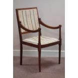 Edwardian mahogany armchair with satinwood inlay,