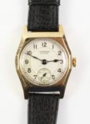 9ct gold wristwatch by J W Benson London 1946 Condition Report <a href='//www.