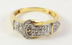 Diamond gold-plated buckle ring stamped 925 Condition Report <a href='//www.