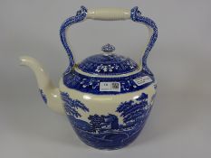 Large blue and white ceramic Spode 'Tower' pattern teapot Condition Report <a