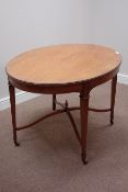 Sheraton style satinwood oval centre table