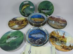 Franklin Mint 'Trout', Danbury Mint 'Gone Fishing' & 'Game Fish of Britain,