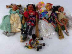 Collection of Pelham Puppets including Ballet Girl, Pirate, Cinderella,