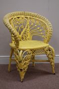 Yellow painted wicker work chair Condition Report <a href='//www.davidduggleby.