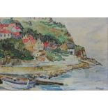 Runswick Bay, watercolour signed and dated J.