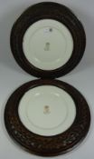 Two plates part of service for King Louis Phillippe Chateau D'Eu 1846,