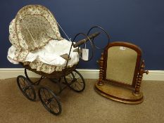 Victorian mahogany toilet mirror and a doll's pram (2) Condition Report <a