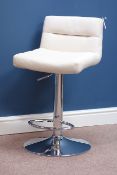 Adjustable bar stool upholstered in cream cover Condition Report <a href='//www.