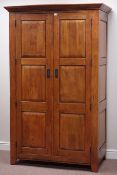 Barker & Stonehouse mango wood double wardrobe, W121cm, H197cm,